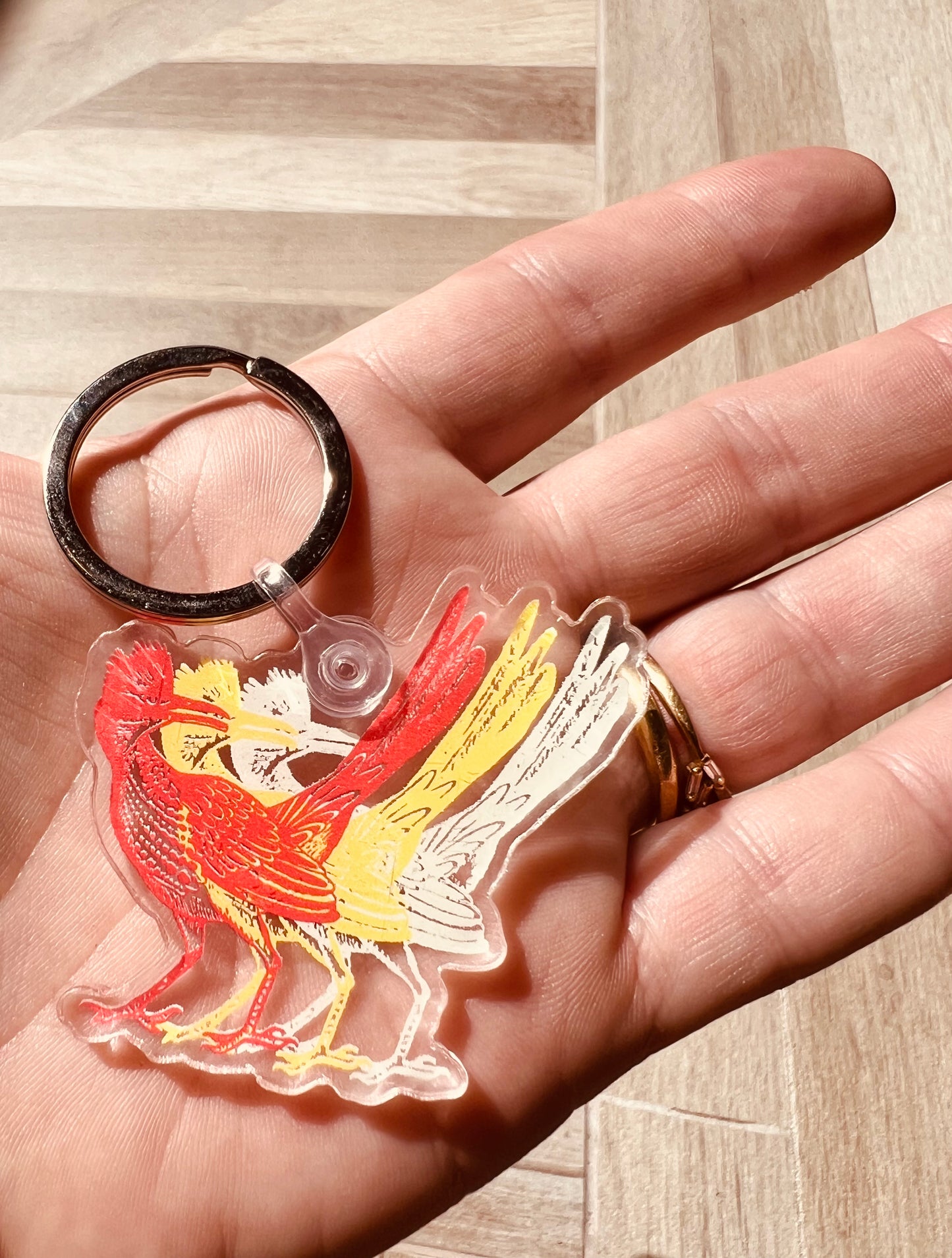 Lucite Roadrunners Key Chain - Rancho Relaxo