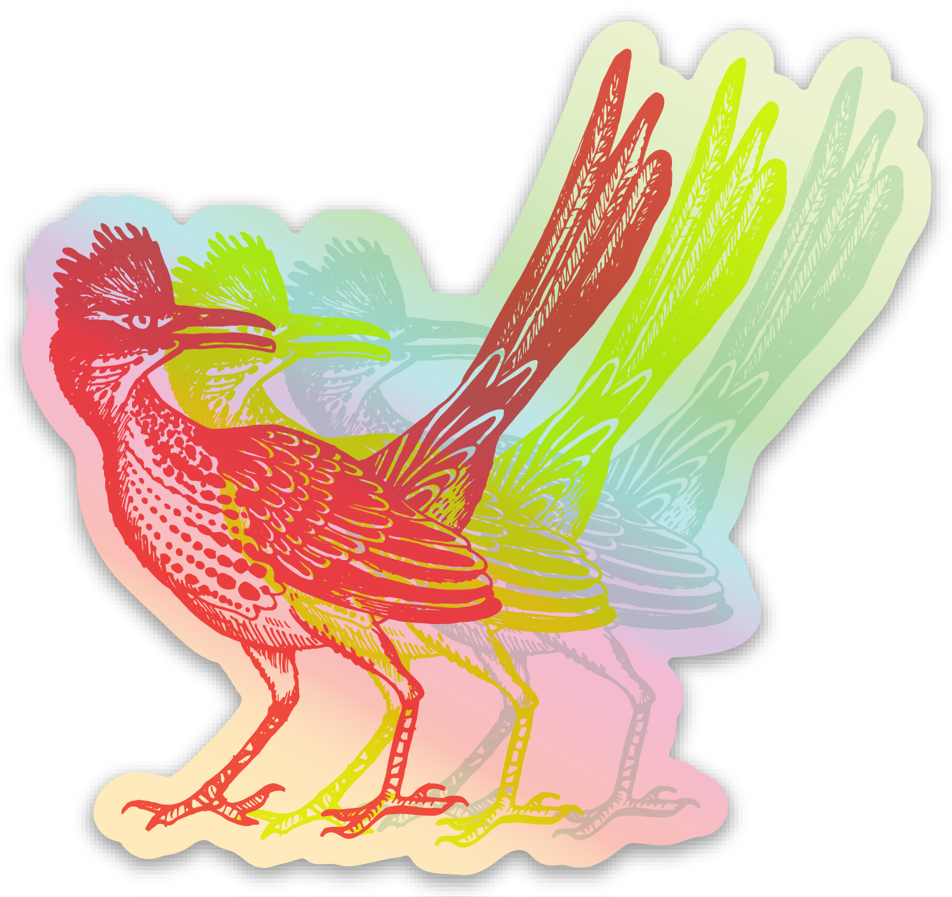 Holographic Roadrunner Sticker - Rancho Relaxo