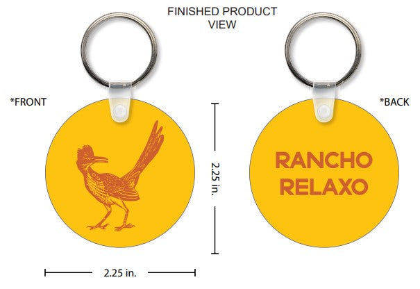 Vinyl Roadrunner Keychain - Rancho Relaxo