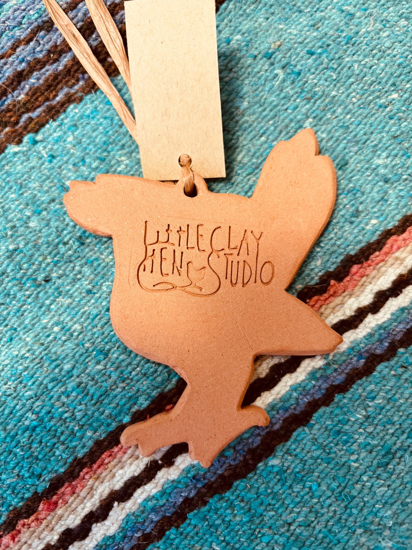 Handmade Clay Roadrunner Ornament