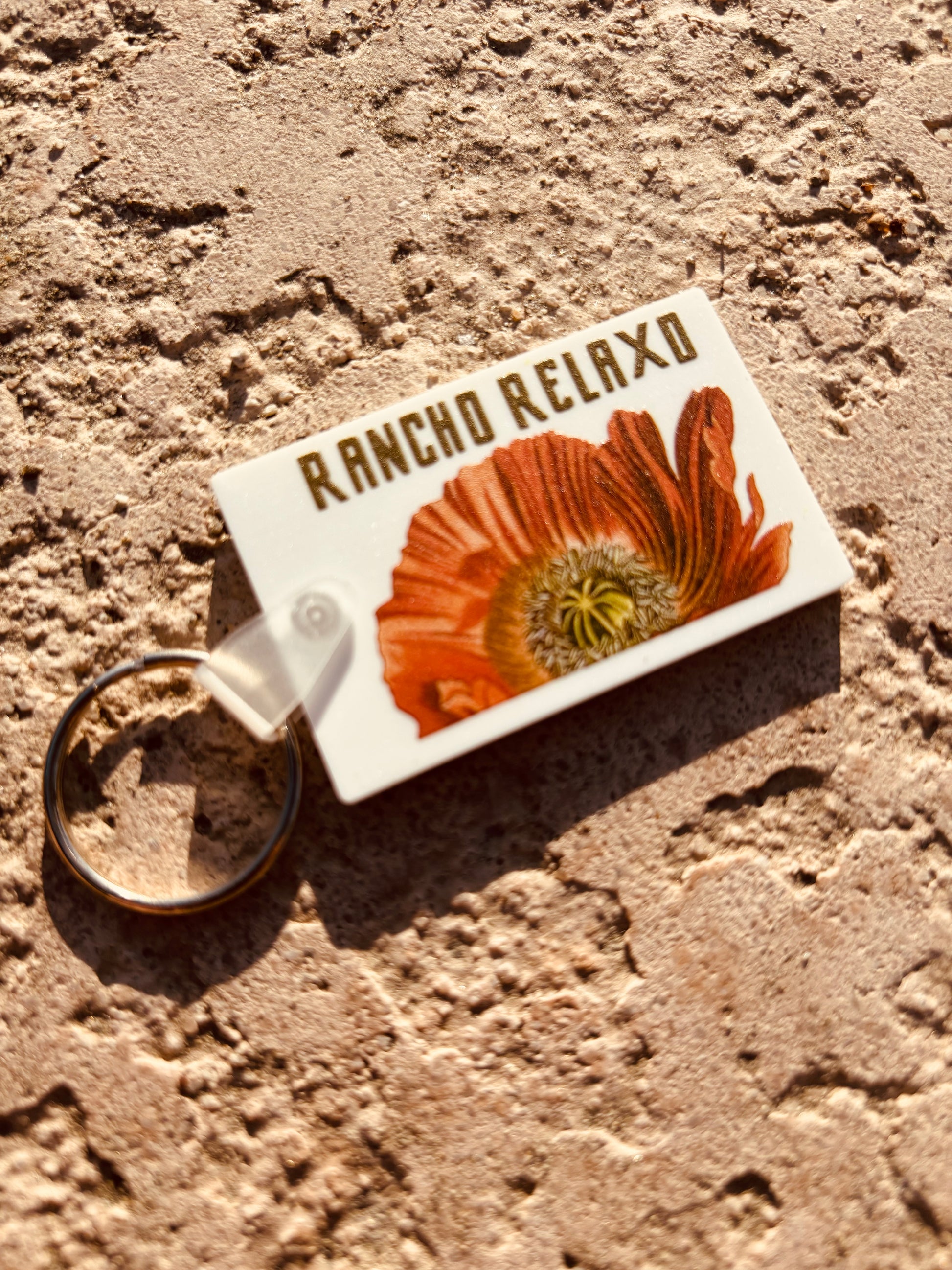 CA Poppy Keychain - Rancho Relaxo