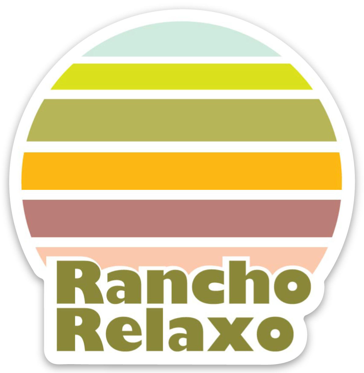 Rainbow Sun Sticker - Rancho Relaxo