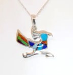 Turqoise Inlay Roadrunner Necklace - Rancho Relaxo