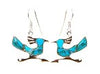 Turqoise Inlay Roadrunner Earrings - Rancho Relaxo